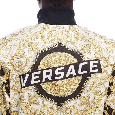 versace men black leather jackets on sale in new york|versace men's jacket for sale.